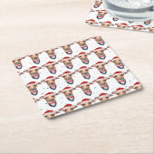 グレイハウンドイタリアンドがクリスマスを育てる スクエアペーパーコースター (アングル)