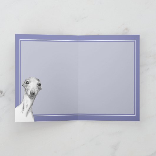 グレイハウンドイタリアンドッグかわいいバレンタインの日愛 シーズンカード (内部)