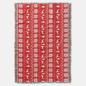 グレイハウンドイタリアンドッグシルエットのクリスマスクリスマス スローブランケット (正面縦)