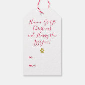 グレイハウンドイタリアンドッグシルエットエレガントハウリデイ ギフトタグ (裏面)