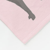 グレイハウンドイタリアンドッグハート毛布。イグ間抜けギー フリースブランケット (角)