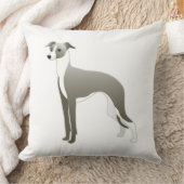 グレイハウンドイタリアンドッグブリードイラストレーションシルエット クッション (ブランケット)