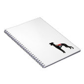 グレイハウンドイタリアンドッグブリードボヘミアンフローラサドル ノートブック (右側)