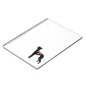 グレイハウンドイタリアンドッグブリードボヘミアンフローラサドル ノートブック (左側)