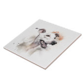 グレイハウンドイタリアンドッグペット、水色 タイル (側面)