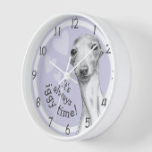 グレイハウンドイタリアンドッグ可愛いスケおもしろいッチIggy時間 壁時計 (傾斜)