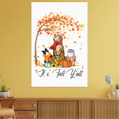 グレイハウンドイタリアンドッグ感謝祭ハロウィーン キャンバスプリント (インサイチュ (リビング))