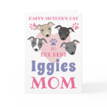 グレイハウンドイタリアンドッグ母かわいいイギーカスタム文字