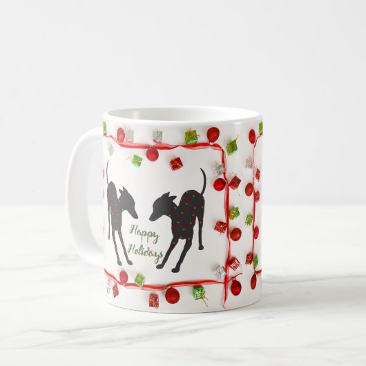 グレイハウンドイタリアンハッピーホリデイズ コーヒーマグカップ (正面左)