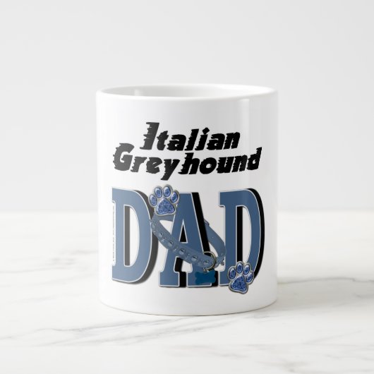 グレイハウンドイタリアンパパ ジャンボコーヒーマグカップ (正面)