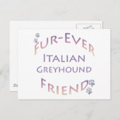 グレイハウンドイタリアンフーレバー ポストカード (正面/裏面)