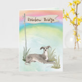 グレイハウンドイタリアンペット悔やみや弔慰オーバーレインボーブリッジ カード (黄色い花)