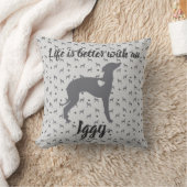 グレイハウンドイタリアンホーム枕Iggy救助犬。 クッション (ブランケット)