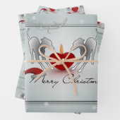 グレイハウンドイタリアンメリークリスマス ラッピングペーパーシート (インサイチュ)