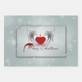 グレイハウンドイタリアンメリークリスマス ラッピングペーパーシート