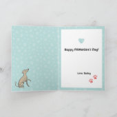 グレイハウンドイタリアンン子乱交かわいい漫画の犬の愛 カード (内部)