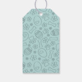 グレイハウンドイタリアン子犬かわいいイースターバニーの耳 ギフトタグ (裏面)