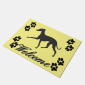 グレイハウンドイタリアン歓迎 ドアマット (アングル)