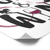 グレイハウンドイタリアン犬のオーナーワインラバーおもしろい文字 ポスター (角)