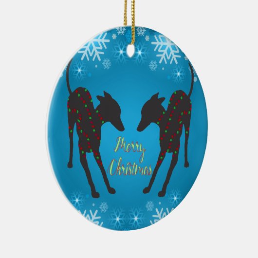 グレイハウンドイタリアン セラミックオーナメント (右)