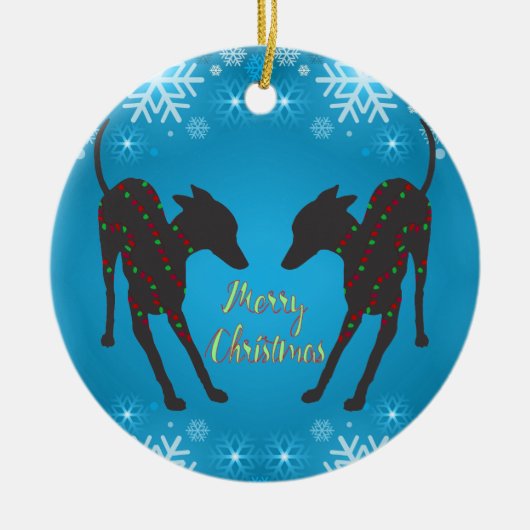 グレイハウンドイタリアン セラミックオーナメント (正面)