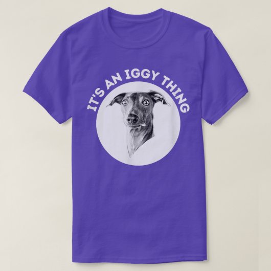 グレイハウンドイタリアン Tシャツ (デザイン正面)