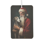 グレイハウンドウィズサンタクロースフェスティバルクリスマス カーエアーフレッシュナー (正面)