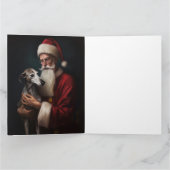 グレイハウンドウィズサンタクロースフェスティバルクリスマス カード (内部)