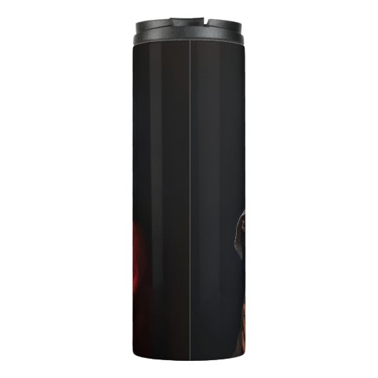 グレイハウンドウィズサンタクロースフェスティバルクリスマス タンブラー (裏面)