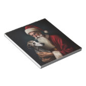 グレイハウンドウィズサンタクロースフェスティバルクリスマス ノートパッド (アングル)