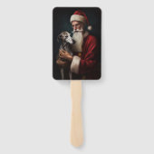 グレイハウンドウィズサンタクロースフェスティバルクリスマス ハンドファン (裏面)