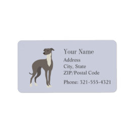 グレイハウンドウィペットのシルエットラベル ラベル