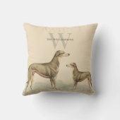 グレイハウンドウィペットソフトピンクレトロスタイル クッション (裏面)