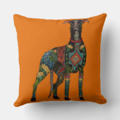 グレイハウンドオレンジ クッション (裏面)