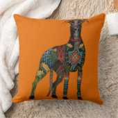 グレイハウンドオレンジ クッション (ブランケット)