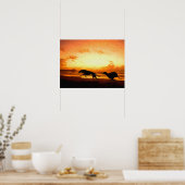 グレイハウンドオンビーチ ポスター (キッチン)