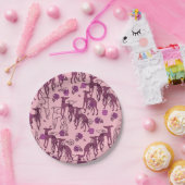 グレイハウンドガーデンアートワークグレイハウンドバラ ペーパープレート (パーティー)