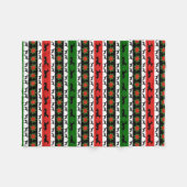 グレイハウンドクリスマスシルエット  フリースブランケット (正面(横))