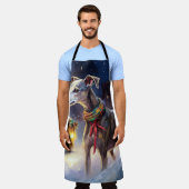 グレイハウンドクリスマスフェスティバルシーズン エプロン (着用した状態)