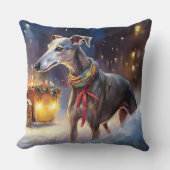 グレイハウンドクリスマスフェスティバルシーズン クッション (正面)