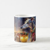 グレイハウンドクリスマスフェスティバルシーズン コーヒーマグカップ (中央)