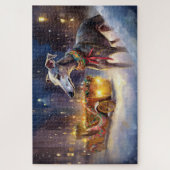 グレイハウンドクリスマスフェスティバルシーズン ジグソーパズル (縦)