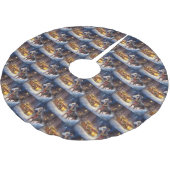 グレイハウンドクリスマスフェスティバルシーズン ブラッシュドポリエステルツリースカート (アングル)