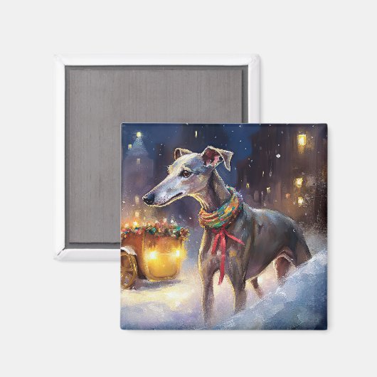 グレイハウンドクリスマスフェスティバルシーズン マグネット (正面/裏面)