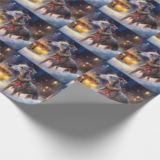 グレイハウンドクリスマスフェスティバルシーズン ラッピングペーパー (角)