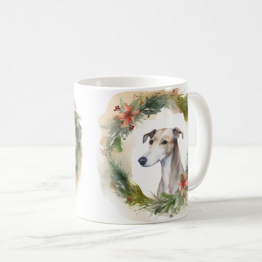 グレイハウンドクリスマスリースフェスティバルカップ コーヒーマグカップ (正面右)