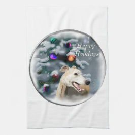 グレイハウンドクリスマス キッチンタオル