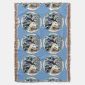 グレイハウンドクリスマス スローブランケット (正面縦)