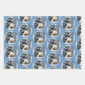 グレイハウンドクリスマス ラッピングペーパーシート (正面)