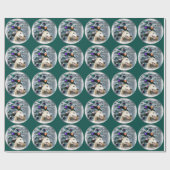 グレイハウンドクリスマス ラッピングペーパー (フラット)